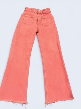 Pull&Bear Coral Wide-Leg Jeans